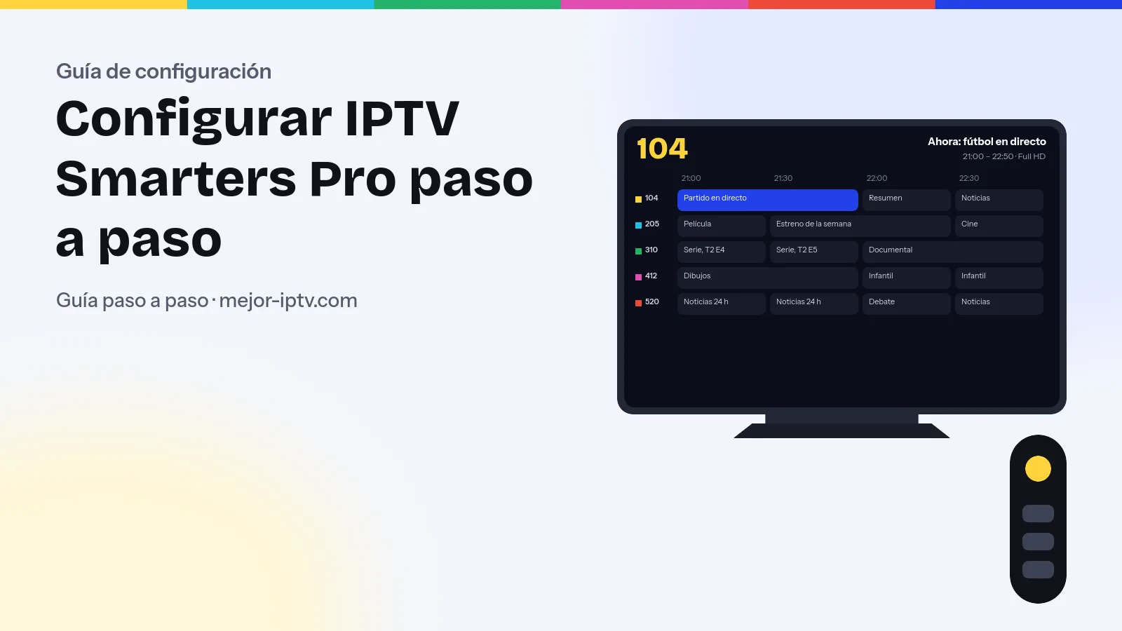 Tele y móvil con la pantalla de inicio de sesión por Xtream Codes de un reproductor IPTV: campos de nombre, usuario, contraseña y URL